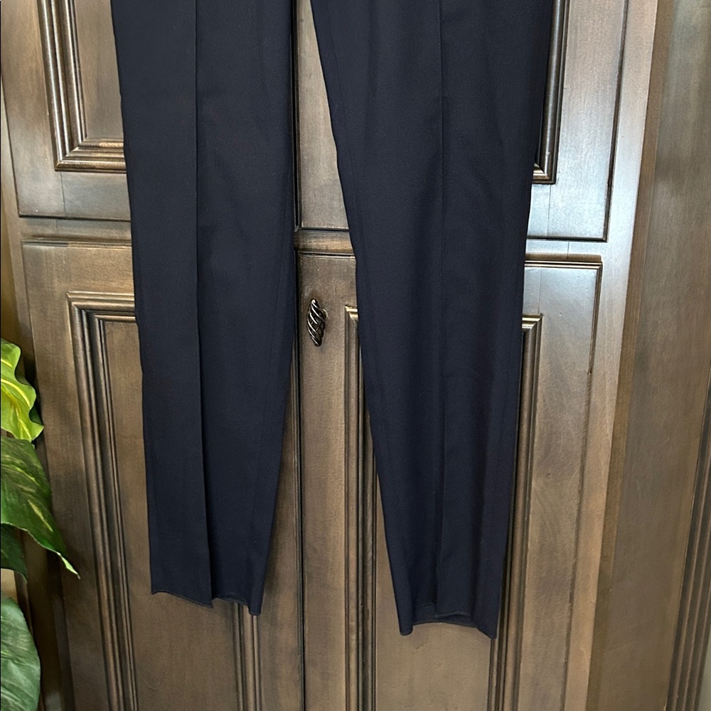 Celine Dark Navy with White Piping Straight Leg Trousers ID: 150/66A NWOT - Picture 4 of 11